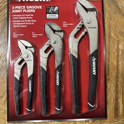 Husky 3-Piece Groove Joint Pliers Set