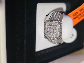 925 Silver and Moissanite ring