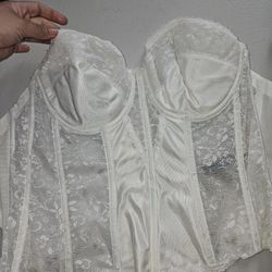 white faja corset