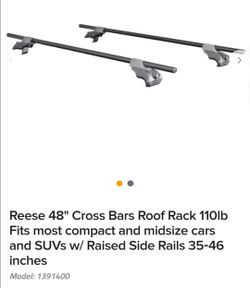 REESE ROOF RACK CROSS BARS