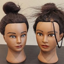 2 Cosmetology Mannequin Heads - $35