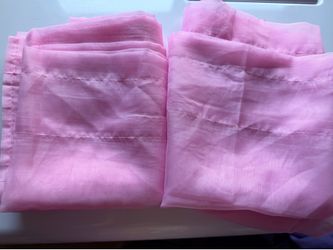Sheer pink curtains