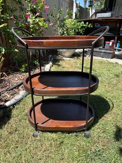 Wood + Iron Bar Cart
