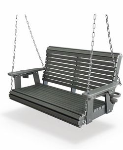 Porch Swing with 18/8 Stainless Steel Bolts, Ergonomic Design, Ultra Weather-Resistant,