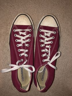 Maroon Low Top Converse