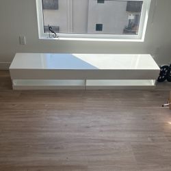 White Hanging Tv Console 