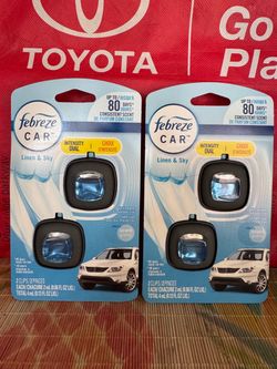 Febreze car clips - linen & sky scent