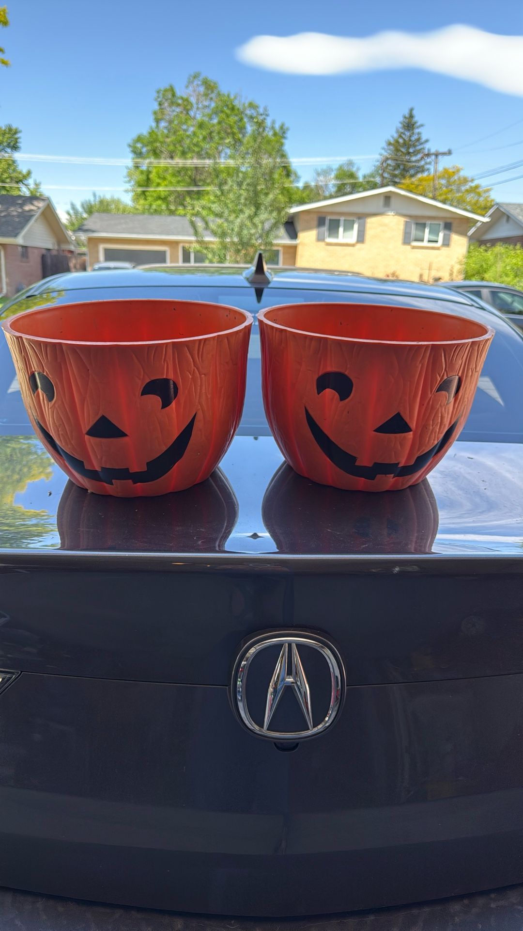 Jack-o-lantern Planters