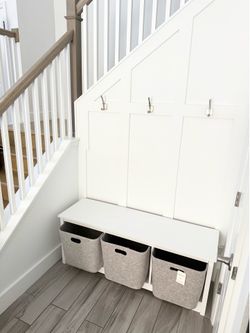 Bench storage for entryway
