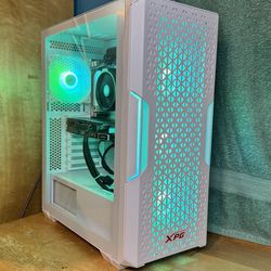Windows 11 Pro Nvidia RTX Gaming PC - Ryzen 7, RGB, White