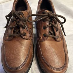 Nunn Bush Mens 83890-64 Comfort Gel Leather Brown Walking Shoes Size 9.5W