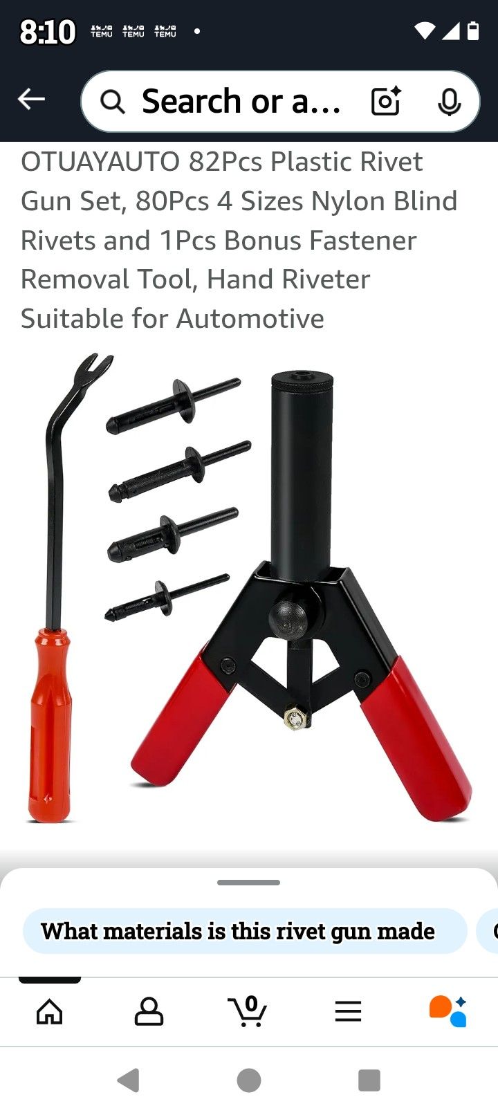 82 PCs Rivet Gun