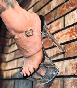 Pleaser stilettos Adore 708 clear size 7- 10