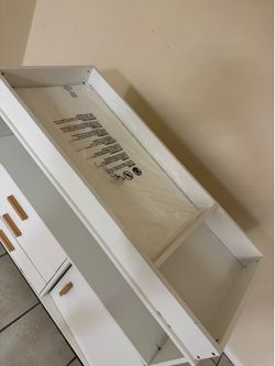 Garvee Nursery Dresser with Baby Changing Table, Diaper Changing Tables with 3-Drawer & Shelves, Bab