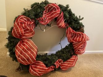 Christmas wreath with lights