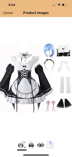 Band new rem/ram ReZero cosplay outfit