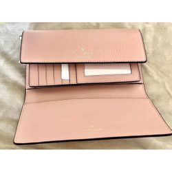 KATE SPADE Trifold Blush Pink Wallet 