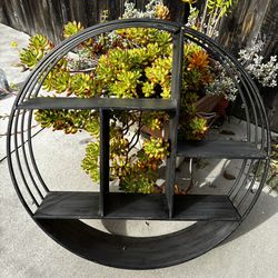 Large Round Metal Shelf Display