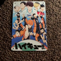 Metal Poster Of Haikyuu Anime
