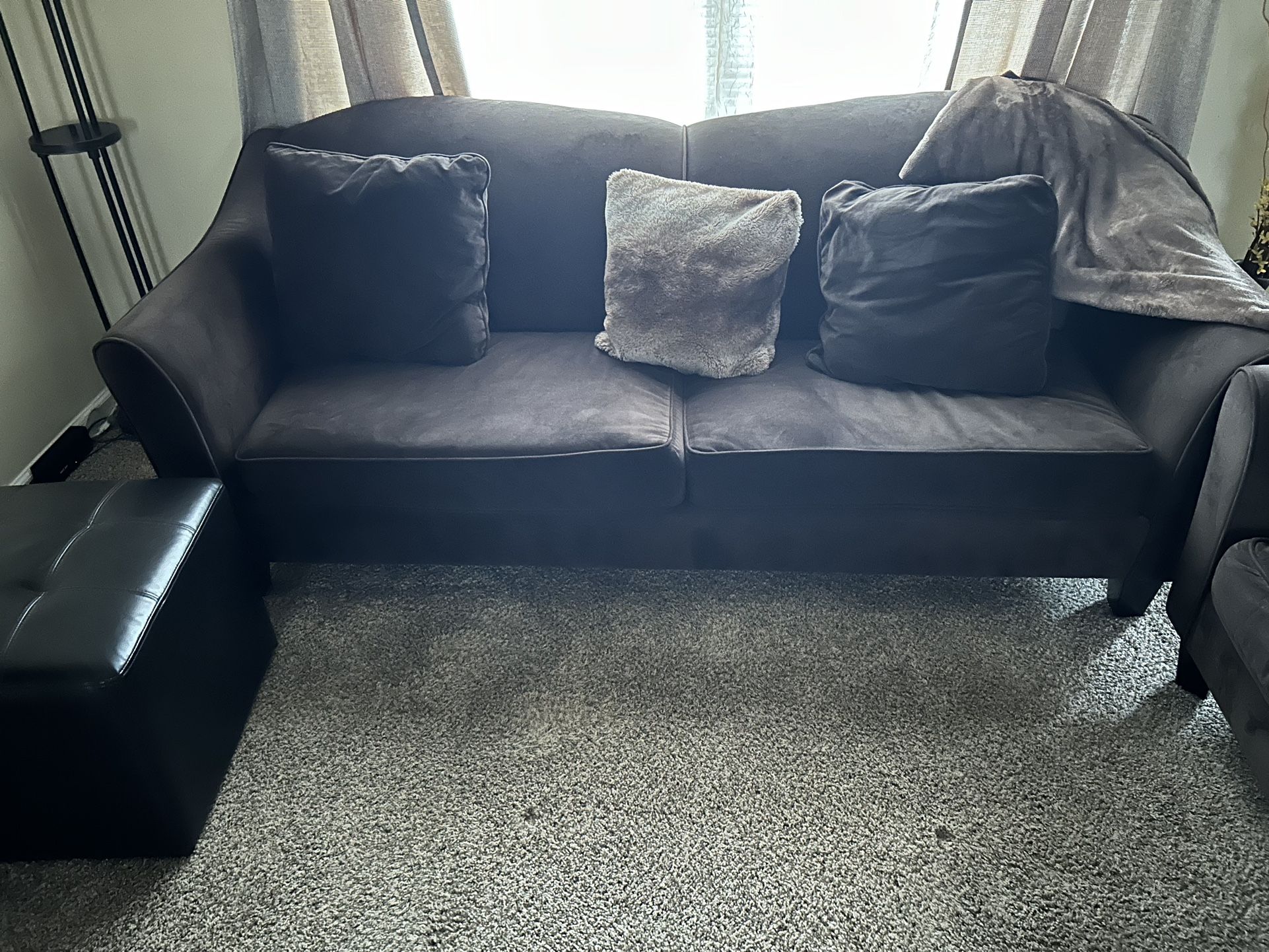 Chocolate Sofa and Loveseat