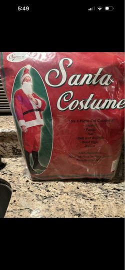 Santa Claus Costume 6-Piece Set. Brand new