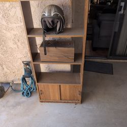 Bedroom Or Living Room Bookshelf With Compartment On Bottom With Doors