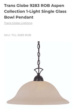 Trans Globe Rob Aspen Pendant Light