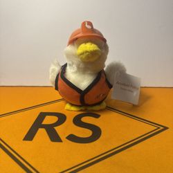 NEW 6” Aflac Talking Plush Workman Builder Orange vest  Not Talking