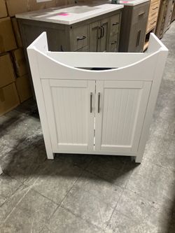 30" Solid Wood Bathroom Vanity (No Sink)