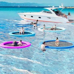  10FT Sunchill Round Inflatable Float Ring for Adults, Heavy Duty Hammock Pool Lounger with Pump, for Lake, Ocean & Pool $100 Brand new in box