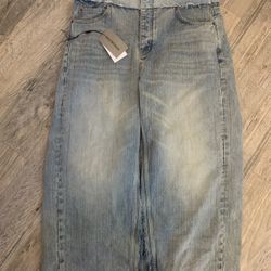 balenciaga double wasted jeans