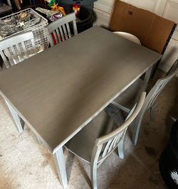 Grey 5 Piece Wood Kitchen Table 4ftx32