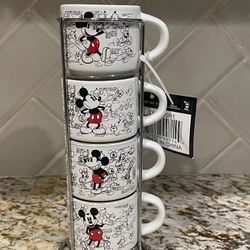 Mickey Mouse Stacked Ceramic Mini Mug Set
