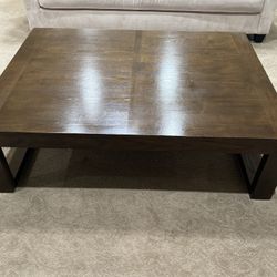 Large Wooden Coffee Table 