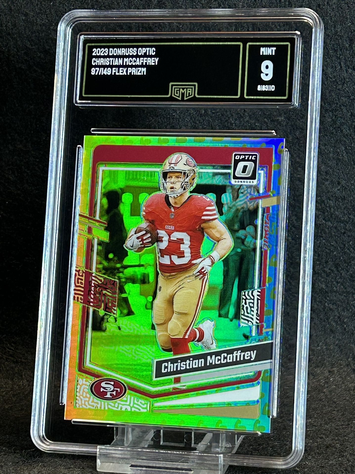 2023 Donruss Optic πͺ Christian Mccaffrey πͺ Flex Prizm /149 GMA 9 Mint π - San Francisco 49ers