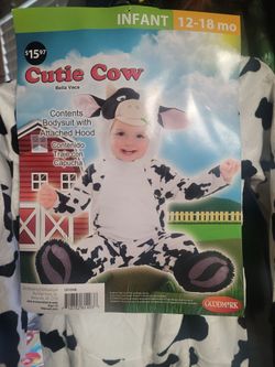 Infant cow, Halloween costume 12/18 months