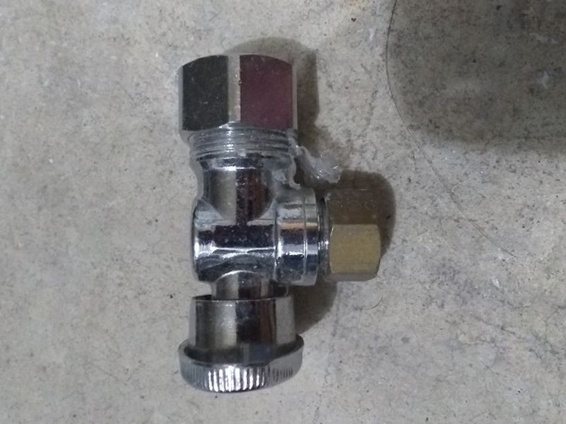 quarter turn angle stop valve 1/2" comp x 3/8" comp