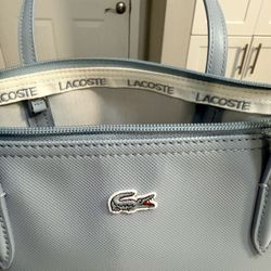 Lacoste medium tote sky blue