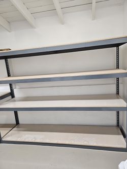 Boltless Warehouse Shelving 96 in W x 24 in D Industrial Steel Shleving Similar to Uline Stronger Than Homedepot And Lowes Delivery Available