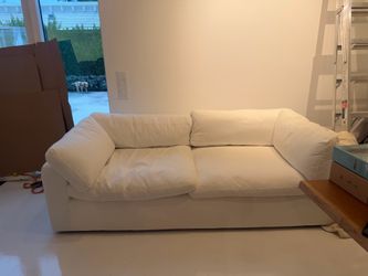 Nixon White Fabric Sofa