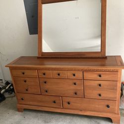 Wooden Cabinet With Mirror 