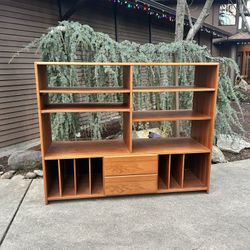 Vintage MCM Danish Teak Wall Entertainment Media Unit