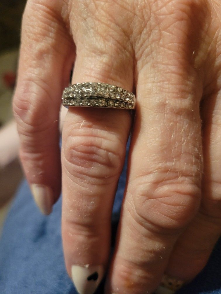 Bridal Set In Sterling Silver Size 7