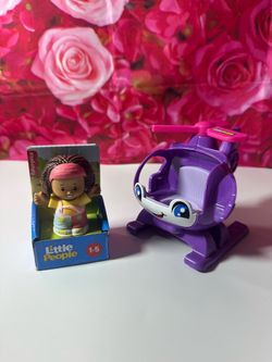 Fisher-Price Little People Helicopter Toy & Figure Set for Toddlers, 2 Pieces