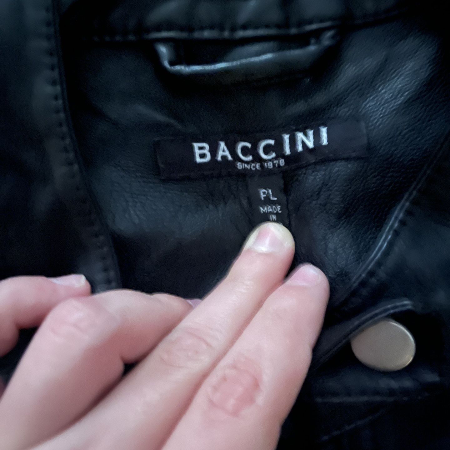 Baccini leather jacket deals