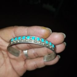 Silver Turquoise Cuff Bracelet 