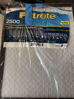 3M Filtrete 2500 Air Filters 20x25x1, 4-Pack