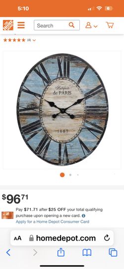 New Wood Oval Wall Clock 