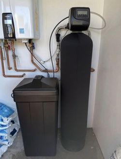 Large High Quality Single Tank Salt Water Softener System with RO Alkaline Kitchen Filter