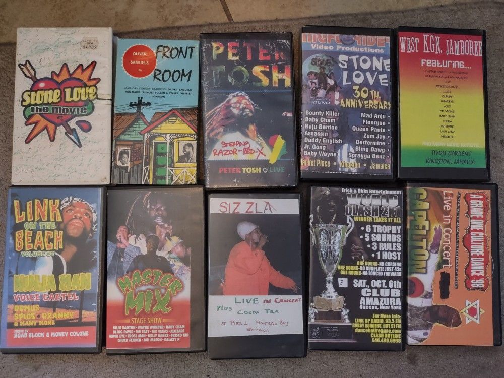 10 Super Rare Reggae (JAMAICAN) VHS Concerts